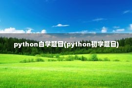 python自学题目(python初学题目)