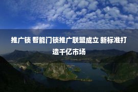 推广锁 智能门锁推广联盟成立 新标准打造千亿市场