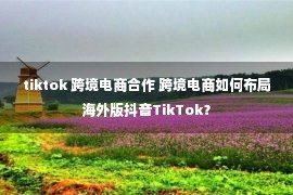 tiktok 跨境电商合作 跨境电商如何布局海外版抖音TikTok？