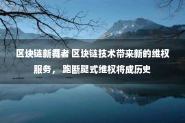 区块链新舞者 区块链技术带来新的维权服务， 跑断腿式维权将成历史