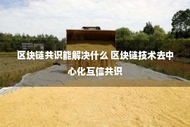 区块链共识能解决什么 区块链技术去中心化互信共识