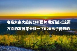 电商未来大趋势分析图片 我们试以这两方面的发展来分析一下B2B电子商务的未来发展趋势