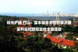 验光护眼 竹山：宝丰镇各学校积极开展系列近视防控宣传主题活动