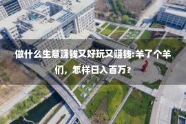 做什么生意赚钱又好玩又赚钱:羊了个羊们，怎样日入百万？