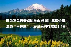 白条怎么充安卓网易币 预警！生猪价格涨势“不停歇”，屠企采购存难度！10月11日猪价！