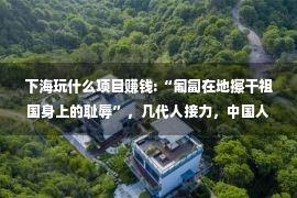 下海玩什么项目赚钱:“匍匐在地擦干祖国身上的耻辱”，几代人接力，中国人要有自己的CPU芯片！