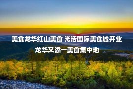 美食龙华红山美食 光浩国际美食城开业 龙华又添一美食集中地