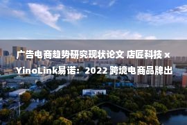 广告电商趋势研究现状论文 店匠科技 x YinoLink易诺：2022 跨境电商品牌出海白皮书重磅发布！