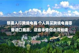 想要入行跨境电商 个人购买跨境电商零售进口商品，这些事情你必须知道