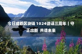 今日成都区块链 1024讲话三周年｜守正出新  共谱未来