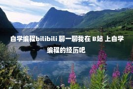 自学编程bilibili 聊一聊我在 B站 上自学编程的经历吧