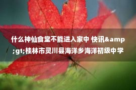 什么神仙食堂不能进入家中 快讯&gt;桂林市灵川县海洋乡海洋初级中学食堂食材配送服务项目招标