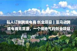 私人订制跨境电商 创业项目丨亚马逊跨境电商无货源，一个接地气的创业项目，让创业更简单！