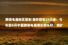 跨境电商地区限制 商务部答21记者：今年前8月中国跨境电商增长势头好，将扩大跨境电商综合试验区范围