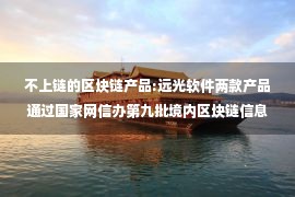 不上链的区块链产品:远光软件两款产品通过国家网信办第九批境内区块链信息服务备案