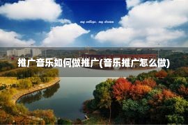 推广音乐如何做推广(音乐推广怎么做)