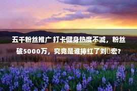 五千粉丝推广 打卡健身热度不减，粉丝破5000万，究竟是谁捧红了刘畊宏？