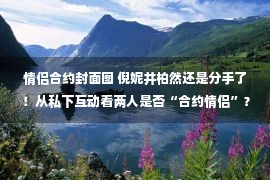 情侣合约封面图 倪妮井柏然还是分手了！从私下互动看两人是否“合约情侣”？