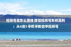 视频号是怎么赚钱 微信视频号怎样赢利：从0到1手把手教你学视频号