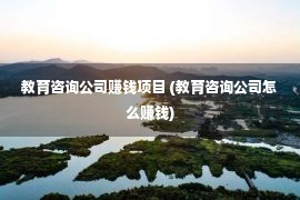 教育咨询公司赚钱项目 (教育咨询公司怎么赚钱)