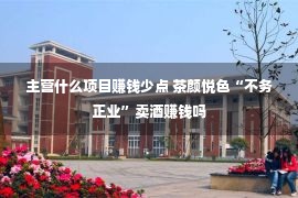 主营什么项目赚钱少点 茶颜悦色“不务正业”卖酒赚钱吗