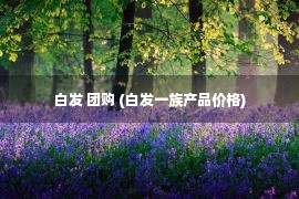 白发 团购 (白发一族产品价格)