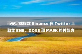 币安足球指数 Binance 在 Twitter 上取笑 BNB、DOGE 和 MASK 的付款方式？