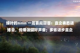 绿叶的nmn 一周要闻回首：直企表态进博会，传播强健好声音；多省进步直企监督工作聚会