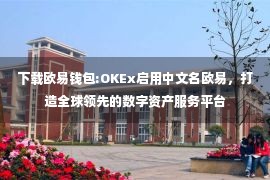 下载欧易钱包:OKEx启用中文名欧易，打造全球领先的数字资产服务平台