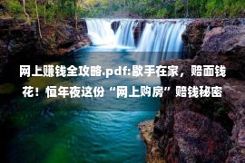 网上赚钱全攻略.pdf:歇手在家，赔面钱花！恒年夜这份“网上购房”赔钱秘密快发差