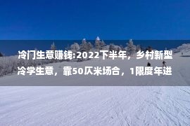 冷门生意赚钱:2022下半年，乡村新型冷学生意，靠50仄米场合，1限度年进300000