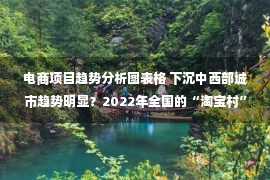 电商项目趋势分析图表格 下沉中西部城市趋势明显？2022年全国的“淘宝村”达7780个！