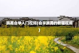 跳舞自学入门视频(自学跳舞的教程视频)