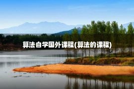 算法自学国外课程(算法的课程)