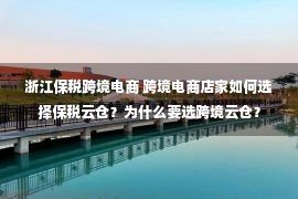 浙江保税跨境电商 跨境电商店家如何选择保税云仓？为什么要选跨境云仓？