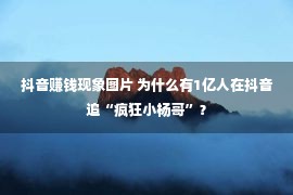 抖音赚钱现象图片 为什么有1亿人在抖音追“疯狂小杨哥”？