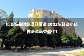 抖音饰品创业项目赚钱 2022年抖音小店做甚么品类最佳？