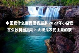 中国卖什么商品赚钱最多 2022年小店卖甚么饮料最赢利？大概是农民山泉的茶