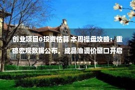 创业项目0投资估算 本周操盘攻略：重磅宏观数据公布，成品油调价窗口开启