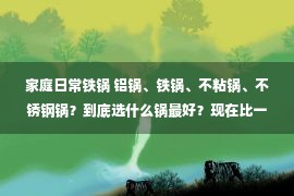 家庭日常铁锅 铝锅、铁锅、不粘锅、不锈钢锅？到底选什么锅最好？现在比一比