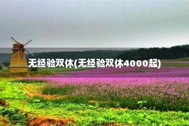 无经验双休(无经验双休4000起)