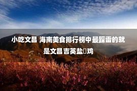 小吃文昌 海南美食排行榜中最踩雷的就是文昌吉英盐焗鸡