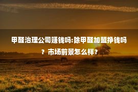 甲醛治理公司赚钱吗:除甲醛加盟挣钱吗？市场前景怎么样？