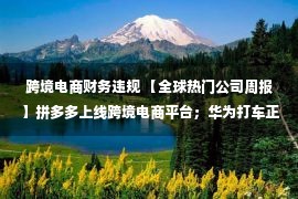 跨境电商财务违规 【全球热门公司周报】拼多多上线跨境电商平台；华为打车正洽谈全量接入T3出行；马斯克正式通知弃购推特；跨境电商巨头Shopee被曝大规模毁约；字节跳动CF...