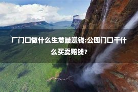 厂门口做什么生意最赚钱:公园门口干什么买卖赔钱？