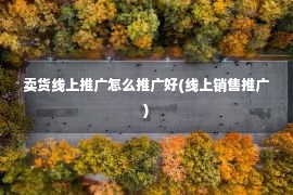 卖货线上推广怎么推广好(线上销售推广)