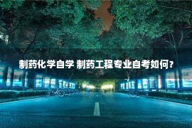 制药化学自学 制药工程专业自考如何？