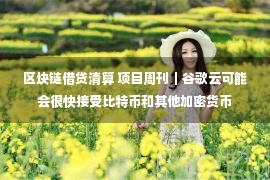 区块链借贷清算 项目周刊｜谷歌云可能会很快接受比特币和其他加密货币