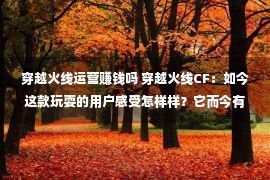 穿越火线运营赚钱吗 穿越火线CF：如今这款玩耍的用户感受怎样样？它而今有多赢利？