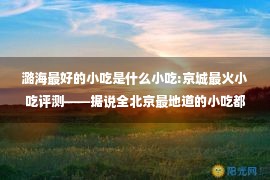 潞海最好的小吃是什么小吃:京城最火小吃评测——据说全北京最地道的小吃都在这条街之前看了